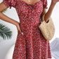 Ditsy Floral Drawstring A-Line Dress