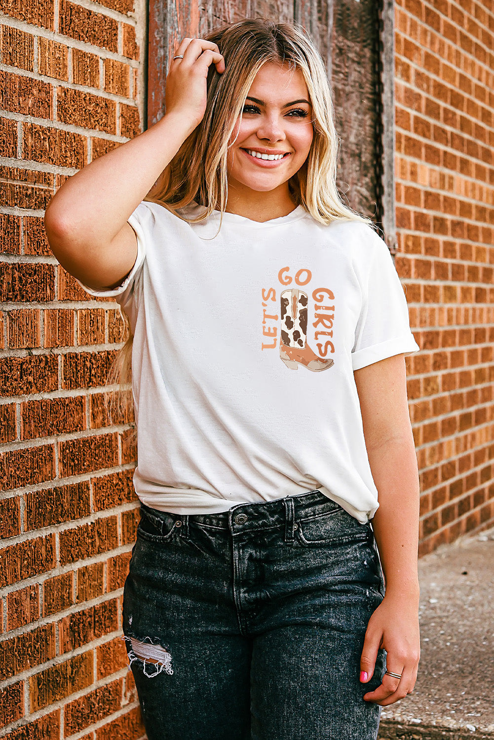 *APP EXCLUSIVE* Let's Go Girls Cowboy Theme T-Shirt