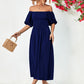 *APP EXCLUSIVE* Off-Shoulder Balloon Sleeve Midi Dress