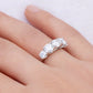 * APP EXCLUSIVE* 1 Carat Moissanite 925 Sterling Silver Half-Eternity Ring