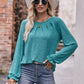 * APP EXCLUSIVE* Long Flounce Sleeve Round Neck Blouse