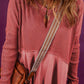 Raw Hem Babydoll Top
