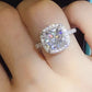 *APP EXCLUSIVE* 3 Carat Moissanite 925 Sterling Silver Square Ring