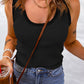 *App Exclusive* Waffle-Knit Scoop Neck Tank Top