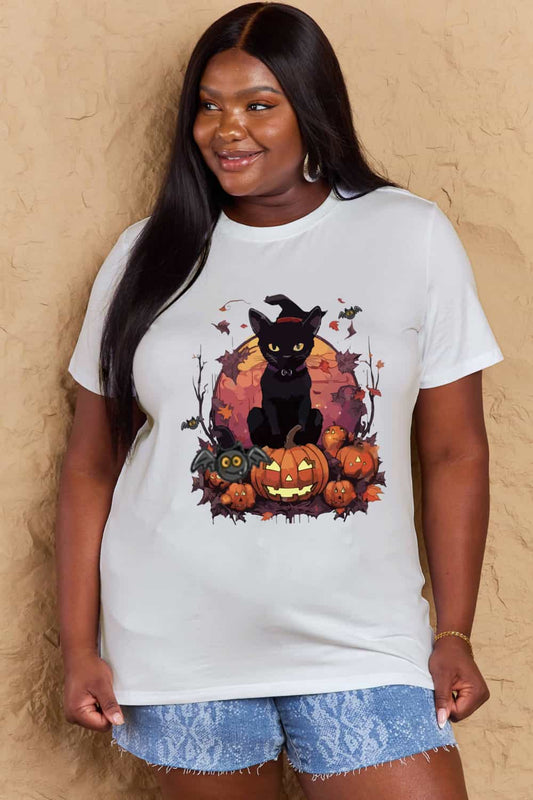 *APP EXCLUSIVE*Black Cat Halloween Graphic Tee