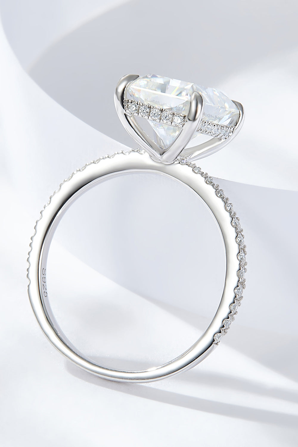 *APP EXCLUSIVE* 4 Carat Moissanite 4-Prong Side Stone Ring