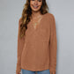 *APP EXCLUSIVE* Dropped Shoulder High-Low Waffle-Knit Top