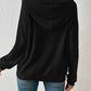 *APP EXCLUSIVE* Ribbed Dropped Shoulder Drawstring Hoodie