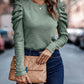 *APP EXCLUSIVE* Decorative Button Puff Sleeve T-Shirt