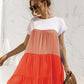 *APP EXCLUSIVE* Colorblock Tiered Babydoll Dress