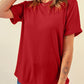 *APP EXCLUSIVE* Round Neck Cuffed Short Sleeve Tee