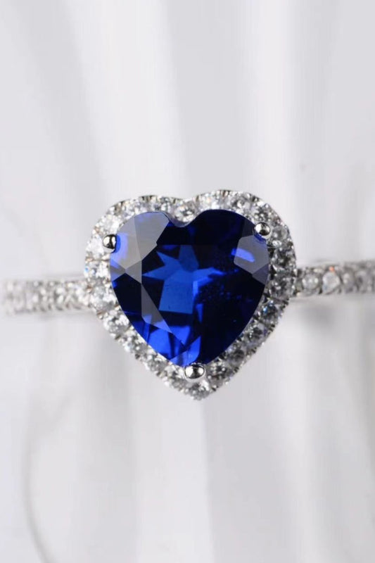 *APP EXCLUSIVE* 2 Carat Moissanite Heart-Shaped Side Stone Ring