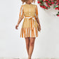 *APP EXCLUSIVE* Striped Half Sleeve Tie Waist Mini Dress