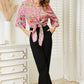 *APP EXCLUSIVE* Tie Hem V-Neck Three-Quarter Sleeve Blouse