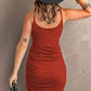 *APP EXCLUSIVE* Spaghetti Strap Ruched Dress