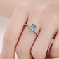 *APP EXCLUSIVE* 1 Carat Moissanite Rhodium-Plated Side Stone Ring
