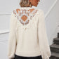 *APP EXCLUSIVE* Lace Detail Cutout Long Sleeve Pullover Sweater