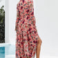 *APP EXCLUSIVE* Floral Flounce Sleeve Plunge Maxi Dress