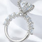 *APP EXCLUSIVE* 3-Carat Moissanite Platinum-Plated Side Stone Ring