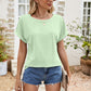 * APP EXCLUSIVE* Eyelet Short Sleeve Top