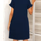 *APP EXCLUSIVE* Round Neck Flounce Sleeve Dress with Pockets