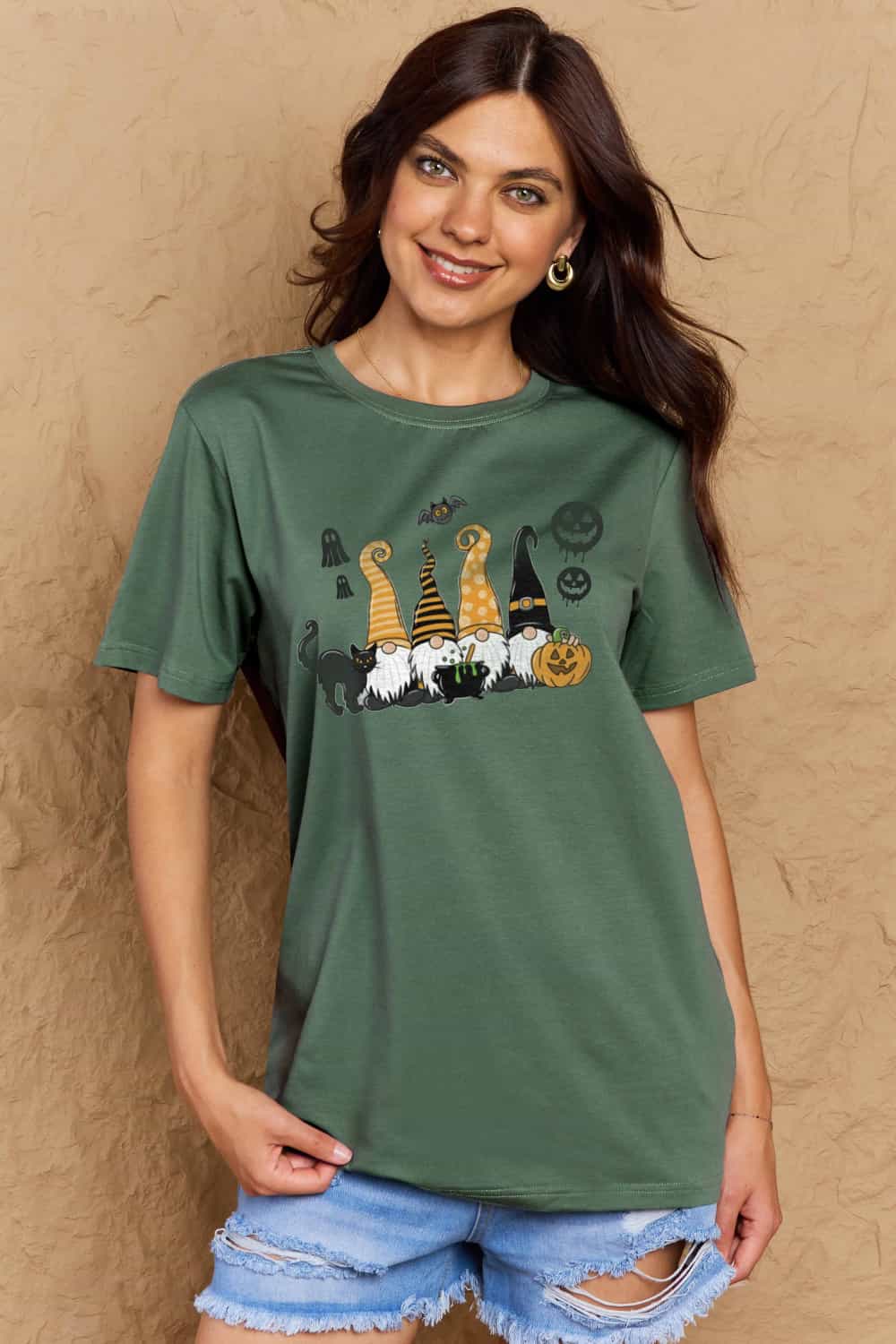 *APP EXCLUSIVE* Halloween Gnome Graphic Cotton Tee