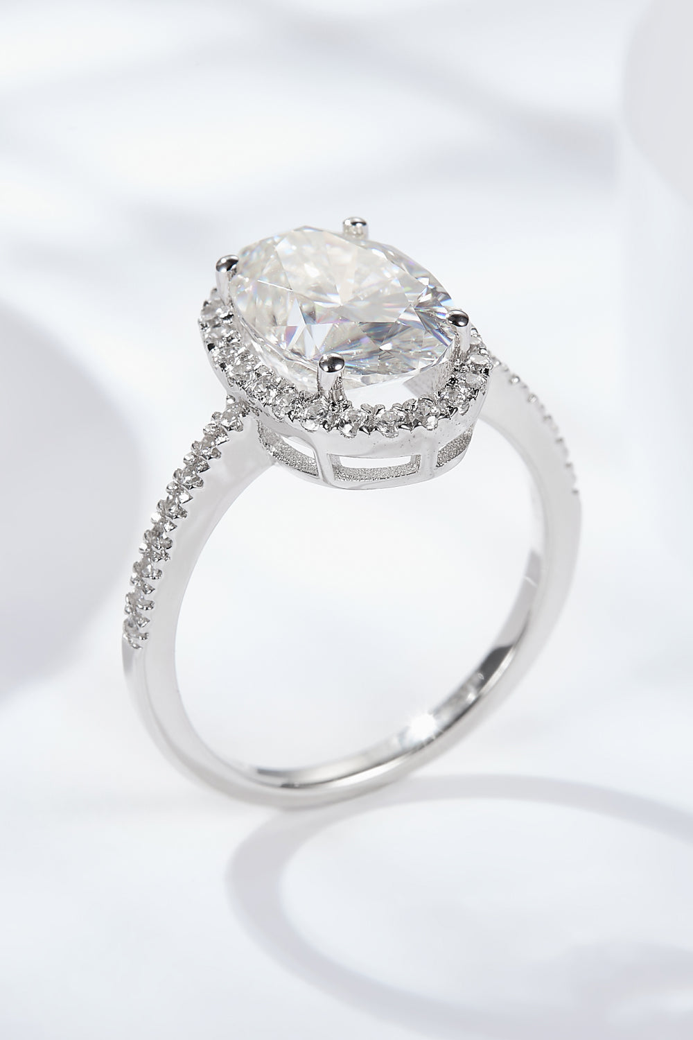 *APP EXCLUSIVE* 4.5 Carat Moissanite Halo Ring