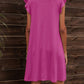 *APP EXCLUSIVE* Round Neck Flutter Sleeve Dress with Pockets