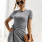 *APP EXCLUSIVE* Cuffed Sleeve Side Tie Dress