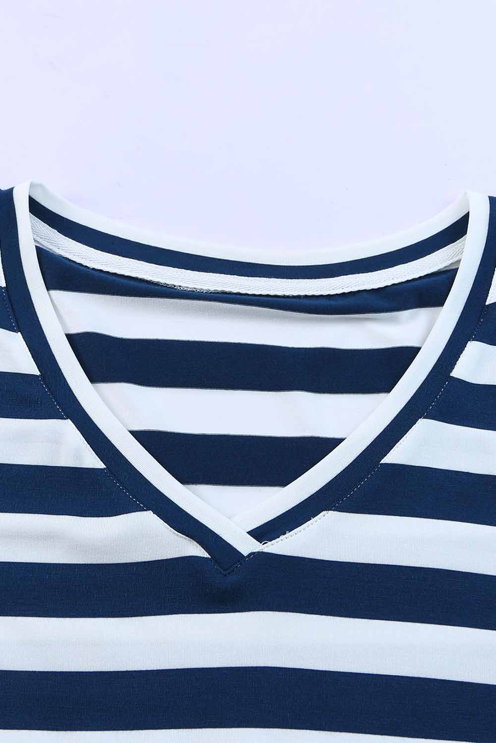 *APP EXCLUSIVE* Striped Vneck Side Slit Maxi Dress