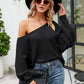 *App Exclusive* Boat Neck Cold Soulder Sweater