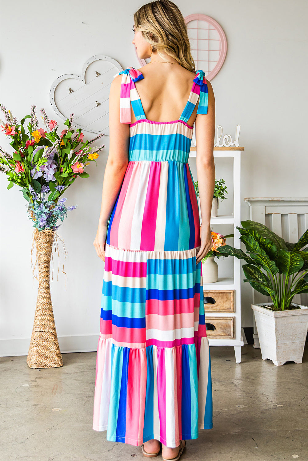 *APP EXCLUSIVE* Striped Sleeveless Maxi Dress