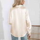*APP EXCLUSIVE*  Satin Button Up Long Sleeve Shirt