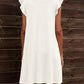 *APP EXCLUSIVE* Round Neck Flutter Sleeve Dress with Pockets