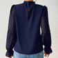 *APP EXCLUSIVE*Sheer Chevron Sleeve Blouse