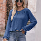 * APP EXCLUSIVE* Long Flounce Sleeve Round Neck Blouse