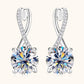 * APP EXCLUSIVE* 4 Carat Moissanite 925 Sterling Silver Earrings