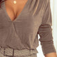 V-Neck Long Sleeve Bodysuit