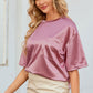 * APP EXCLUSIVE* Round Neck Dropped Shoulder Top
