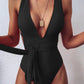 *APP EXCLUSIVE* Halter Neck Deep V One-Piece Swimsuit