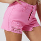 *APP EXCLUSIVE* Pink Distressed Denim Shorts