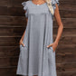 *APP EXCLUSIVE* Round Neck Flutter Sleeve Dress with Pockets
