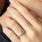 925 Sterling Silver Crisscross Moissanite Ring