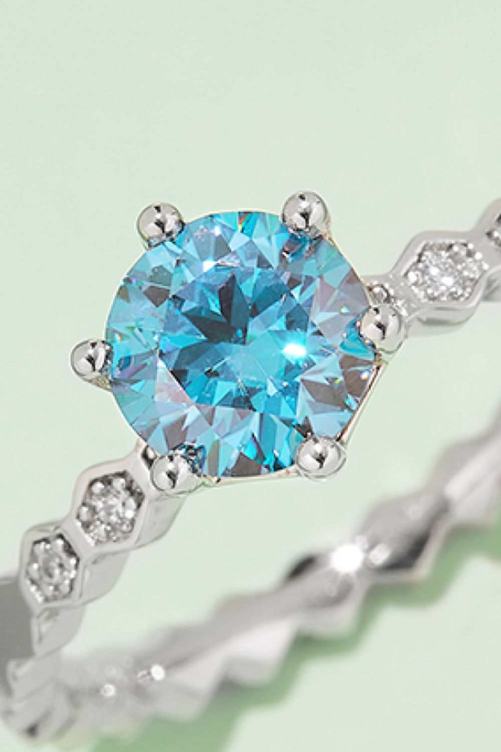 *APP EXCLUSIVE* 1 Carat Moissanite 6-Prong 925 Sterling Silver Ring