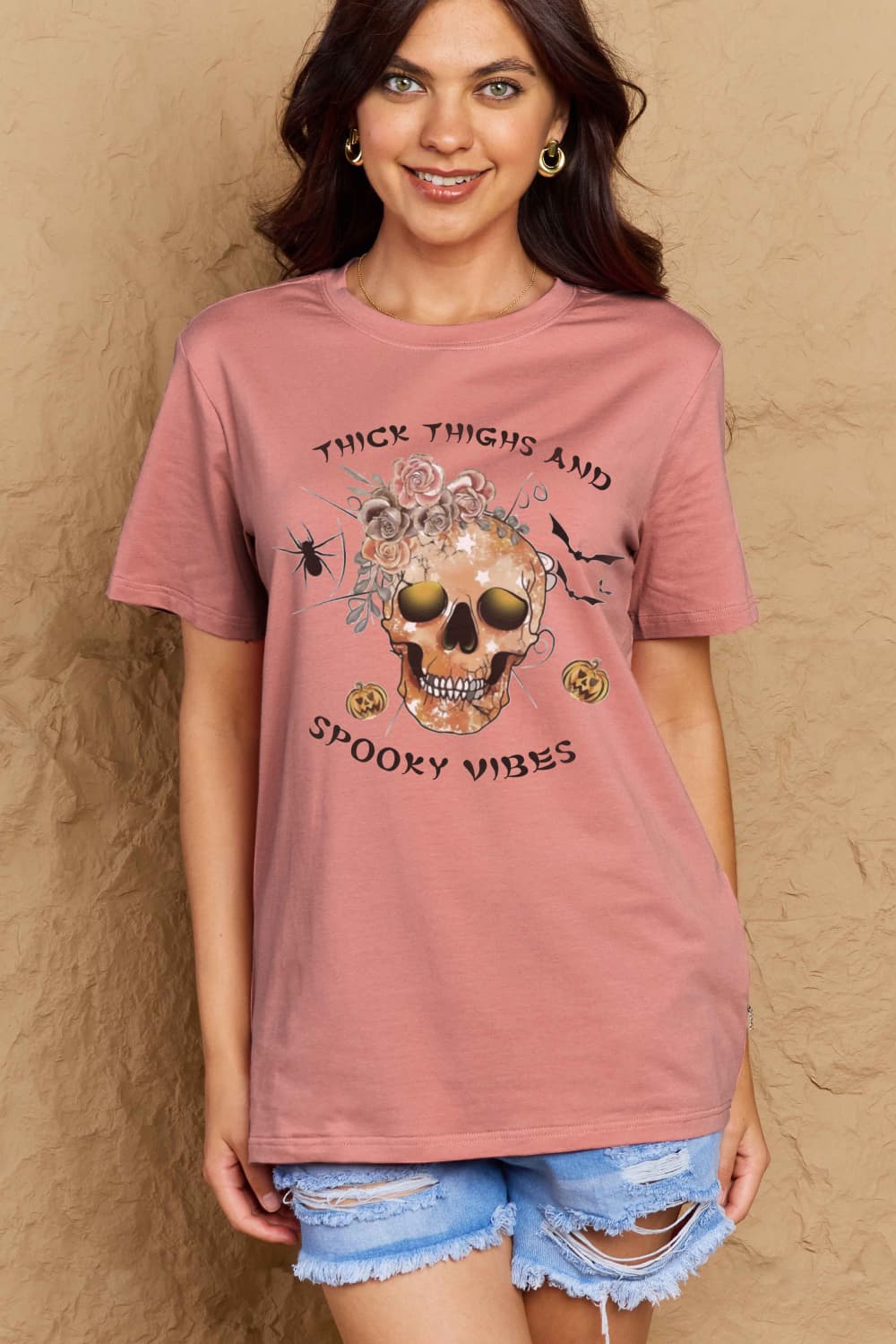 *APP EXCLUSIVE* THICK THIGHS AND SPOOKY VIBES Graphic Cotton T-Shirt