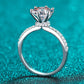 *APP EXCLUSIVE* 925 Sterling Silver 2 Carat Moissanite Ring