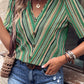 *APP EXCLUSIVE* Aztec Vneck Button-Up Short Sleeve Top
