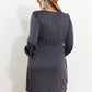 *App Exclusive* Scoop Neck Empire Waist Long Sleeve Mini Dress