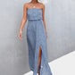 *APP EXCLUSIVE* Strapless Split Maxi Dress