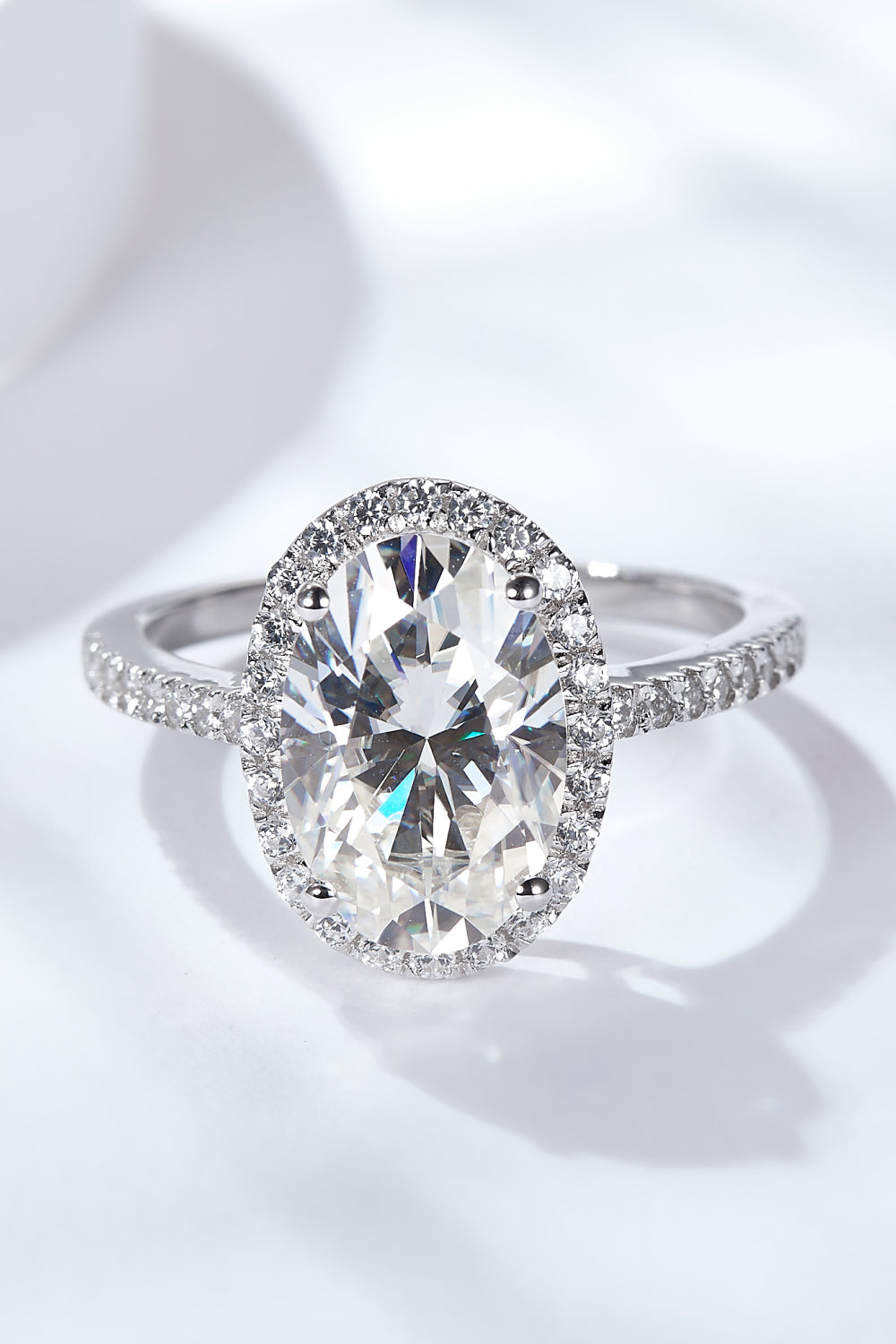 *APP EXCLUSIVE* 4.5 Carat Moissanite Halo Ring